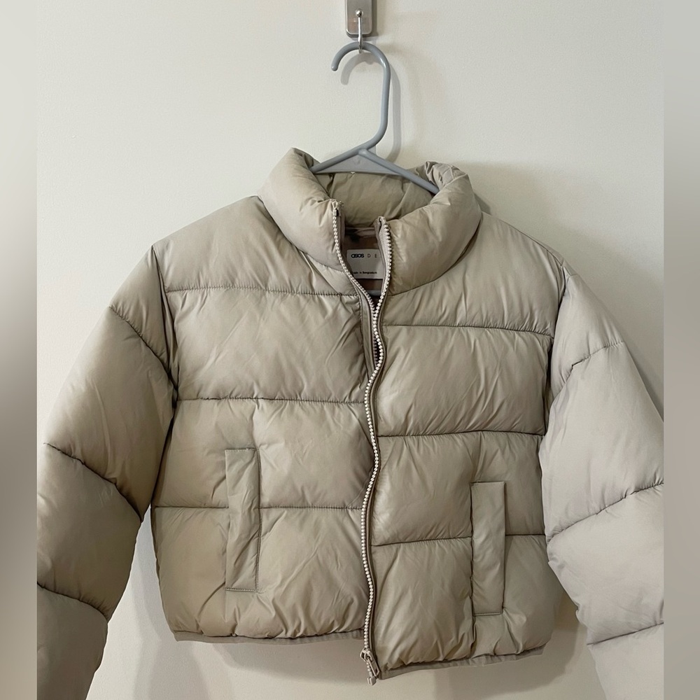 ASOS (US 4) Cream Jacket/Coat